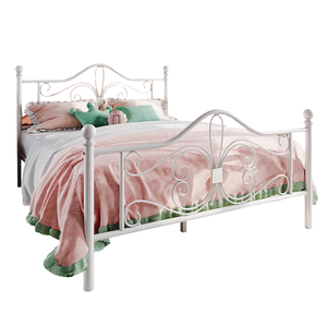 Cadre de lit plateforme King Size en métal noir, base robuste avec tête et pied de lit, support à <span class=keywords><strong>lattes</strong></span> en acier - Product Image 5