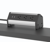 Multiprise standard américaine 85 mm avec prise USB, fixation par pince de bureau, prise de bord de table pour bureau