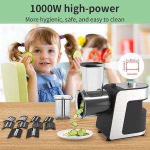 <b>Multifunctional</b> <b>Vegetable</b> <b>Cutter</b> 5 In 1 Electric Slicer Shredder For Potato Cucumber Household Use - Product Image 3