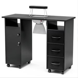 Table de manucure rose pour salon de manucure, mobilier de salon, Tavolo Unghie Mesa De Design, bureau avec collecteur de poussière, chaise de technicien en ongles - Product Image 1