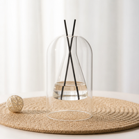 ODIS Difusor de Vidrio de 130ml, Botella de Borosilicato de Doble Capa, Vacía, para Aromaterapia, Set de Regalo para el Hogar, Recargable