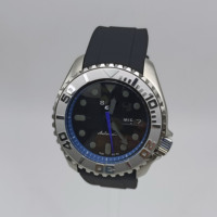 Montre à mouvement NH36, montre argentée avec semaine et calendrier, matériau en acier inoxydable 904L, cadran noir, montre pour homme, boîtier de 42 mm