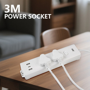 Winning Star Power Strip 3M 10A 2500W With <b>USB</b> Ports And Overload Protection For Home Office Use - Product Image 4
