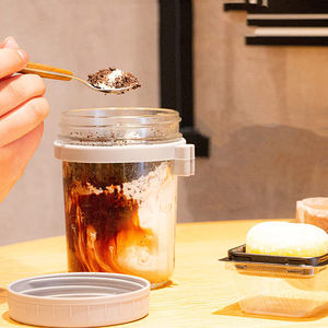 โห<span class=keywords><strong>ล</strong></span>แก้วใส่ข้าวโอ๊ตแบบ<span class=keywords><strong>พ</strong></span>กพาขนาด350มล. <span class=keywords><strong>พ</strong></span>ร้อมฝาแ<span class=keywords><strong>ล</strong></span>ะช้อนขวดแก้วเมสันปากกว้างพร้อมเครื่องหมายขนาดสินค้าพร้อมส่ง - Product Image 5