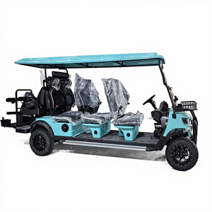 Carrito de Golf Eléctrico Todoterreno Blanco y Negro de 5-6 Plazas, 72V, 30-50 km/h, 90 km de Autonomía, Carrito Turístico - Product Image 1