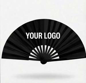 Abanicos Plegables de Mano de Alta Calidad con Logotipo Personalizado, Abanicos Promocionales al por Mayor para Pascua, Abanicos Plegables de Tela Sublimada - Product Image 5