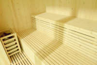 Sunrans Sauna Uap Inframerah Jauh Kayu Hemlock Solid Modern untuk 2 Orang dengan Panel Kontrol Layar Sentuh dan Garansi 2 Tahun