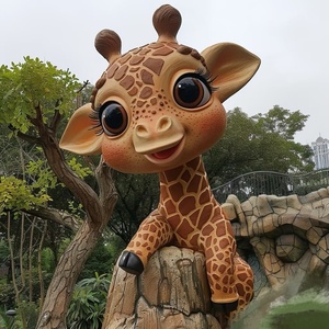 Escultura de Jirafa de Fibra de Vidrio de Tamaño Real para Decoración de Arte al Aire Libre, Estatua de Animal de Resina para Jardín - Product Image 5