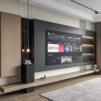 Meuble TV Flottant Minimaliste Moderne Fait Main avec Espace de Rangement, Idéal pour Appartement et Salon