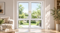 Fenêtre à battant en PVC blanc avec double vitrage isolant et profilé PVC multicouche – Approvisionnement direct usine