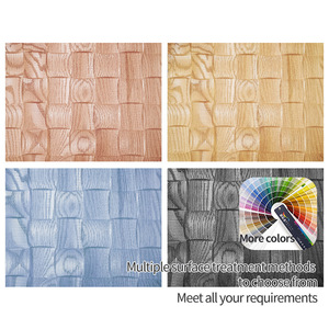 Panneaux muraux en bois massif pour la décoration intérieure, grain de bois moderne, béton MCM 3D pour la maison, le bureau et l'hôtel - Product Image 3
