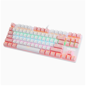 Teclado Mecánico K100 con Interruptores Azules, 26 Teclas Anti-Ghosting, 87 Teclas de Doble Tono, Elegante Teclado Mecánico para Juegos - Product Image 1