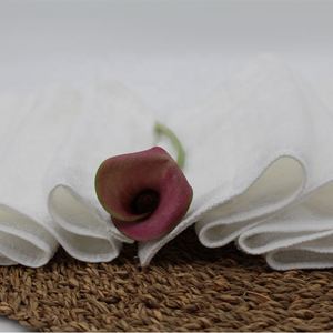 Serviettes de bain en coton de luxe, blanches, résistantes à l'eau de javel, en feuille de palmier, pour salons et entreprises, vente en gros - Product Image 5