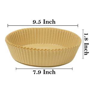 Doublures en papier jetables imperméables pour friteuse à air, 6,3 et 7,9 pouces, 100 pièces, emballage personnalisé, pour usage alimentaire moderne, avec logo personnalisé - Product Image 2