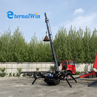 Mini-grue araignée 1t 2t 3t, grue sur chenilles électrique hydraulique, moteur importé, hauteur de levage 25m, garantie 1 an, 6000kg