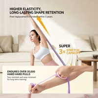 Kit Pilates Barre TPE avec Bandes de Résistance Barre d'Étirement pour Tonification Musculaire Fitness à Domicile Vente en Gros OEM Personnalisé