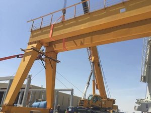 Grue portique à double poutre pour centrale hydroélectrique, entretien de la porte de barrage, 5t-300t, grue portique à treuil lourd montée sur rail, fournisseur - Product Image 5