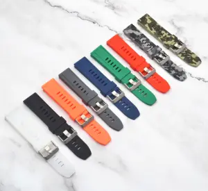 Neue Farben 18 20 22 24 mm transparentes Silikon armband mit Schnell verschluss für Smartwatch-Armband