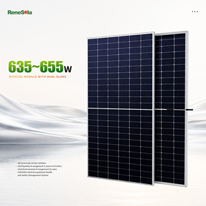 Módulo Bifacial Tipo N de <span class=keywords><strong>Renesola</strong></span>, Gran Venta, con Doble Vidrio, 635W 645W 655W, Paneles Solares Industriales - Product Image 1