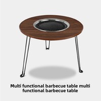 Table à thé en métal de grande taille, utilisation intérieure et extérieure, ensemble complet, cour de maison, portable, pliable, moderne, minimaliste
