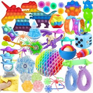 Jouets sensoriels éducatifs de Noël pour enfants autistes : ensemble de jouets sensoriels souples, anti-stress, à texture, pour l'équilibre et à presser - Product Image 1