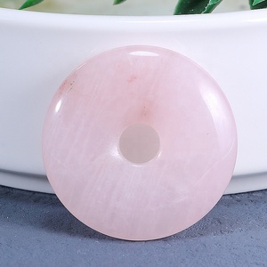 Colgantes de Piedra de Cuarzo Natural de 30 mm al por Mayor, Cristales Curativos, Gemas en Forma de Donut para la Fabricación de Joyas - Product Image 4