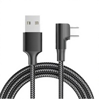 Kabel Data Micro USB 2026 1M Nylon Braid 3A Pengisian Cepat dengan Konduktor Tembaga Murni untuk Ponsel Android dan Mobil &amp;   Penggunaan Earphone