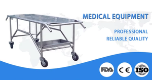 मुर्गे और अंतिम घरों में सुरक्षित और स्वच्छ शरीर के संचालन के लिए भारी शुल्क स्टेनलेस स्टील कैडवर परिवहन ट्रॉली - Product Image 4