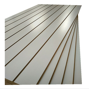 Linyi Consmos מפעל 16mm, 17mm, 18mm MDF מלמין פסיס/חריץ לוח משמש <span class=keywords><strong>Slatwall</strong></span> פנלים - Product Image 4