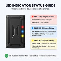 Pelacak GPS Beidou Nirkabel 4G Daya Tahan Baterai Lama 45 Hari Pemasangan Magnetik di Dashboard Pelacakan Real-Time 1 Tahun untuk Mobil Truk Armada Aset