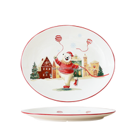 Ensemble de vaisselle en céramique pour les fêtes, assiettes, bols, tasses, peintes à la main, formes festives uniques, passe au lave-vaisselle