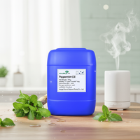 Huile essentielle de menthe poivrée à vente chaude, huile de menthe poivrée 100% pure et naturelle pour le massage musculaire, produits rafraîchissants, diffuseur d'arômes