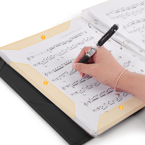 Cartella musicale in pelle con cinturino a mano MF-1BK 30 fogli sciolti 31x25x4.5cm per Performance di scena pianoforte accessorio per strumento musicale - Product Image 2