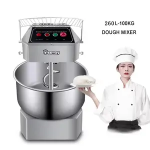 Yearmay 260L Machine à pétrir robuste Mélangeur de pâte commercial 100Kg Boulangerie Grand mélangeur en spirale Pâte