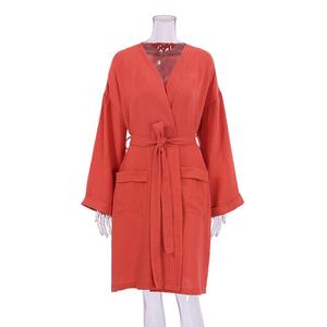 Pigiama Autunnale a Maniche Lunghe, Cardigan in Doppio Strato di Garza, Pigiama <span class=keywords><strong>da</strong></span> <span class=keywords><strong>Donna</strong></span> Comodo per <span class=keywords><strong>Casa</strong></span>, <span class=keywords><strong>Felpa</strong></span> Larga, Vendita all'Ingrosso - Product Image 5