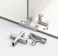 304 acier inoxydable réglable 90 degrés tuyau verre ou mur coin connecteur pour porte en verre 304 verre porte Tube connecteur