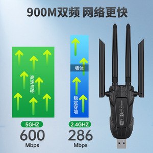 Adaptador WIFI6 PIX-LINK, Dongle <span class=keywords><strong>de</strong></span> Red <span class=keywords><strong>de</strong></span> 900Mbps con 4 Antenas <span class=keywords><strong>de</strong></span> Alta Ganancia, Banda Dual <span class=keywords><strong>de</strong></span> 2.4GHz/5GHz <span class=keywords><strong>para</strong></span> <span class=keywords><strong>Computadora</strong></span> Portátil, Windows 11/10/7 - Product Image 4