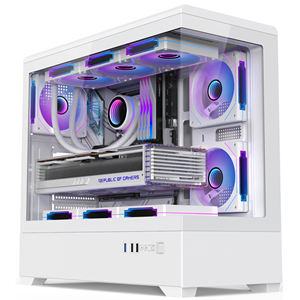 Nuova custodia per Pc personalizzata con tempra in vetro a metà torre ATX custodia per <span class=keywords><strong>Computer</strong></span> multicolore custodia per Gaming torri Pc Cabinet - Product Image 3