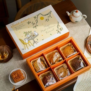 Boîte cadeau de gâteaux de lune de mi-automne avec boîtes à dragées en <span class=keywords><strong>chocolat</strong></span> imprimées de lapins de dessin animé, idéales pour offrir à la <span class=keywords><strong>famille</strong></span> et aux amis - Product Image 6