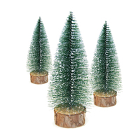 3er-Set 10 Zoll Mini-Kiefer Künstlicher Weihnachtsbaum, faltbares Design, Kunststoff-Holzsockel, für den Innenbereich, Tischdeko, unbeleuchtet, Weihnachtsdeko – Direkt vom Hersteller