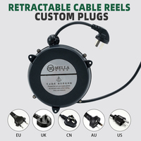 Bobines de câbles rétractables Mella 3G 1,5 mm² x 2,5 m pour aspirateur avec prise UK/AU/US/EU