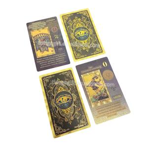 Custom lamina d'oro plastica oro timbratura tarocchi carte da gioco con scatola magnetica e stampa personalizzata - Product Image 5
