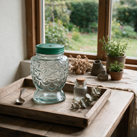 Offre Spéciale : Mug en Verre Transparent en Forme de Poisson avec Écailles en Relief, Récipient Réutilisable pour Boissons Froides, Décoration et Rangement pour la Maison et la Cuisine