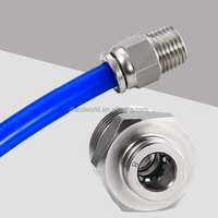 MAXIWORLD Connect Pneumatique Boîtier de Raccordement PC Mâle Droit Fileté pour Tuyau d'Air, Raccord Rapide Fileté, Garantie 1 An