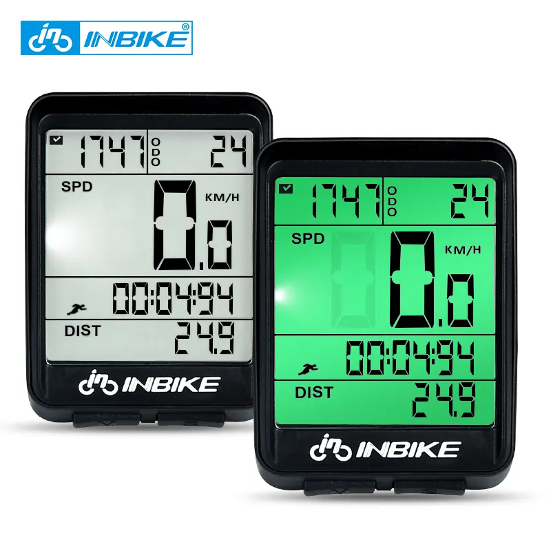 INBIKE Bike Wired Waterproof Speedometer Wireless Mount Bicycle Computer