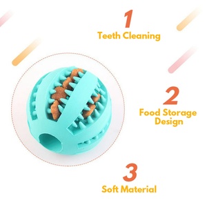 Factory Wholesale <b>Slow</b> <b>Feeder</b> Interactive TPR & Silicone Chew Ball Dog Toy for Grinding Teeth - Product Image 2