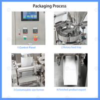 Machine d'emballage entièrement automatique pour sachets de thé à usage unique avec formage de sacs intérieur et extérieur pour granulés de thé
