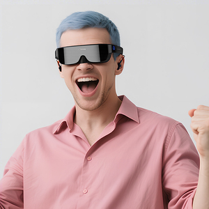 Smart Cinema Glasses With Display High-Res Oled Screen Multi-Device Connectivity for <strong>Movie</strong> <strong>Watching</strong> Gaming Adjustable Frame - Product Image 1
