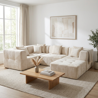 OEM Modernes Gepolstertes Komprimiertes Sofa ODM Modulares Cloud-Cord-Sofa Luxuriöses Knochenloses L-förmiges Schlafsofa in einer Box