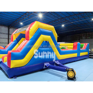 Parque inflable al aire libre carrera de obstáculos inflable gran barrera para correr carrera chico desafío juegos al aire libre - Product Image 3